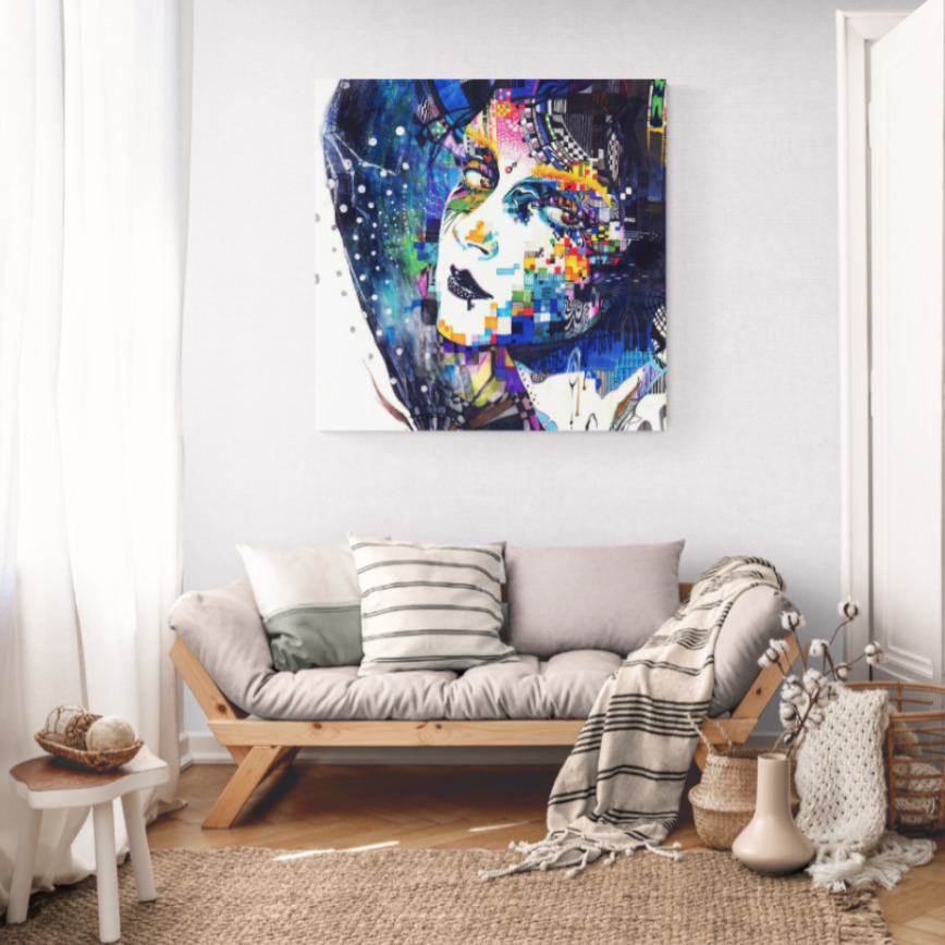 Canvas Wall Art - 1000 x 1000 Abstract Woman 2