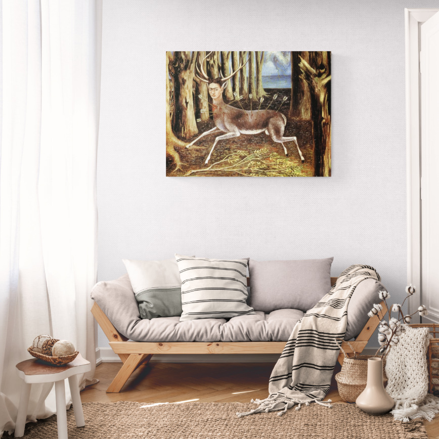 Canvas Wall Art - 1000 x 780 - Frida Kahlo Forest Deer