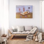 Canvas Wall Art - 1000 x 800 - Frida Kahlo Hospital Bed