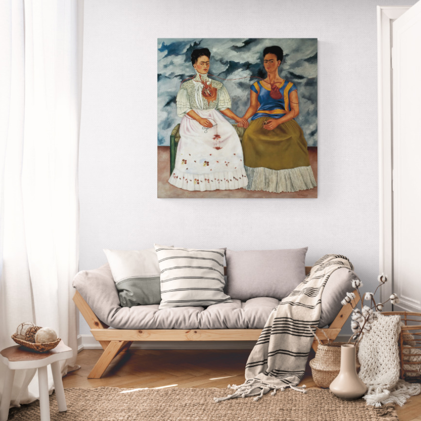 Canvas Wall Art - 1000 x 1000 - Frida Kahlo Two Frida's