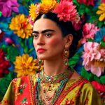 Canvas Wall Art - 1000 x 1000 - Frida Kahlo Self Portrait 2