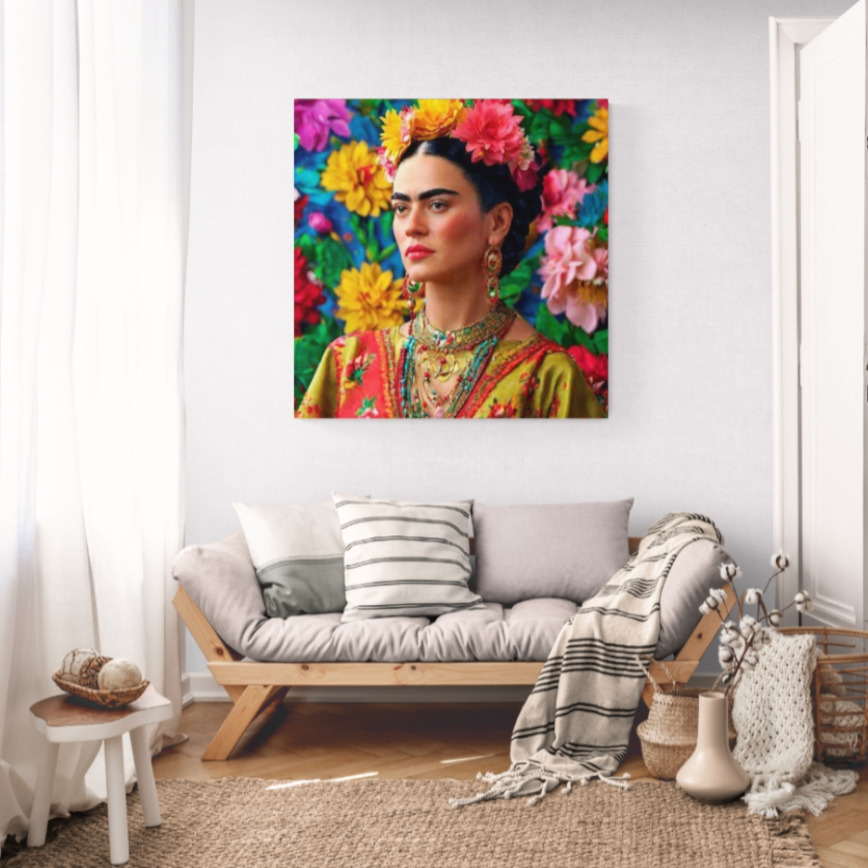 Canvas Wall Art - 1000 x 1000 - Frida Kahlo Self Portrait 2