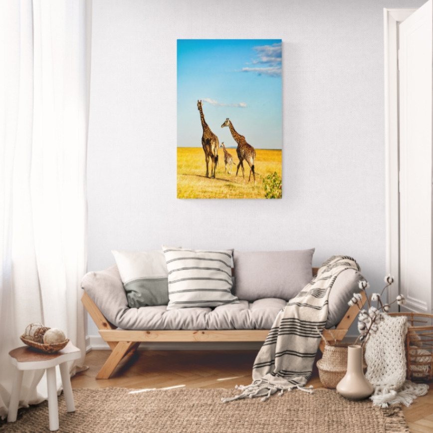 Canvas Wall Art - 1000 x 650 Giraffes