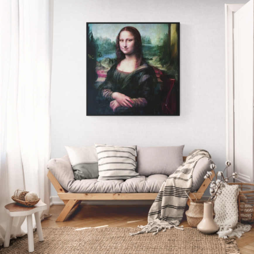 Canvas Wall Art - 1000 x 1000 - Mona Lisa