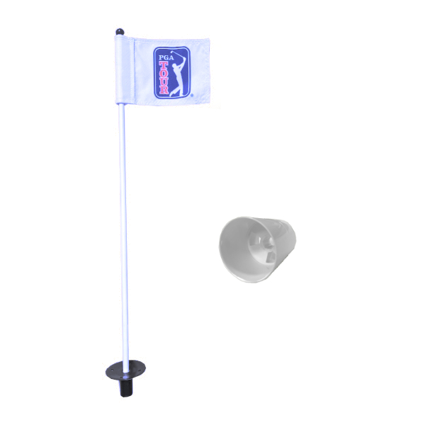 Tru-Strike Putting Green Pole, Cup & Majors PGA Flag