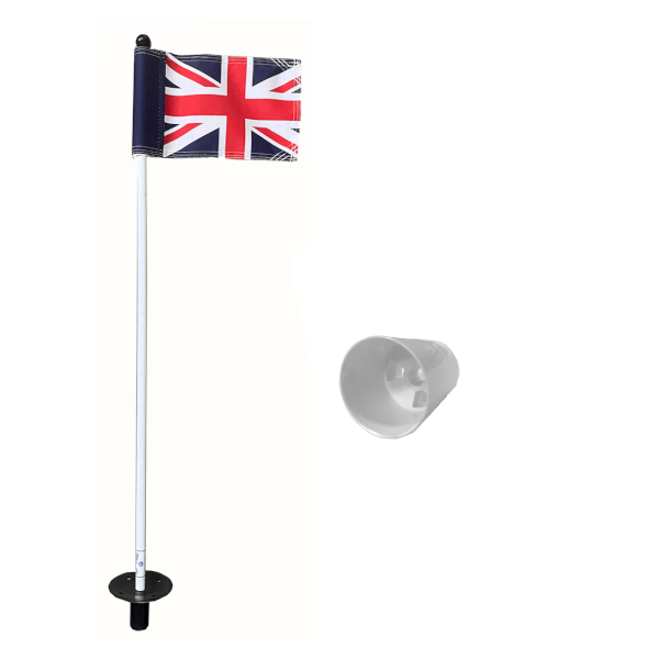 Tru-Strike Putting Green Pole, Cup & National UK Flag