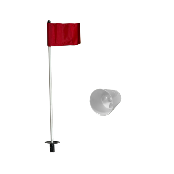 Tru-Strike Putting Green Pole, Cup & Plain Red Flag