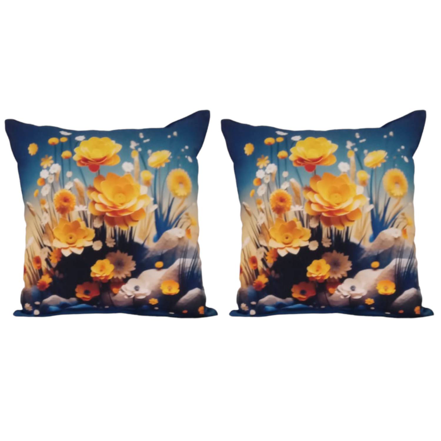 Floral Yellow Scatter Cushions - Top Speed Solutions